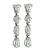 Pear Marquise Round and Trilliant Cut Diamond 14k White Gold Drop Earrings