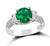 Estate Emerald Diamond Engagement Ring