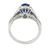 Oval Cut Sri Lankan Sapphire Round Cut Diamond Platinum Engagement Ring