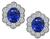 5.66ct Ceylon Sapphire 1.28ct Diamond Earrings