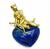 Estate Lapis Gold Cupid Pendant
