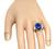 Oval Cut Sapphire and Diamond Platinum Engagement Ring