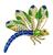Estate Judith Lieber 2.00ct Diamond Enamel Gold Dragonfly Pin