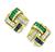 Estate Krypell 2.00ct Diamond 0.95ct Emerald 0.85ct Sapphire Earrings