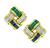 Estate Krypell 2.00ct Diamond Emerald Sapphire Earrings