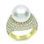 Estate Kurt Wayne 5.00ct Diamond Pearl Gold Ring