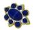 Lapis Diamond 1960s Pin