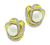 Pearl Round Cut Diamond Two Tone 18k Yellow and White Gold Earrings by Mikimoto