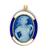 18k Yellow Gold Lapis Mother of Pearl Lapis The Girl Pin / Pendant