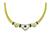 Round Cut Diamond Mother of Pearl Heart Shape Sapphire and Citrine Onyx 18k Yellow Gold Heart Necklace