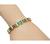Round Cut Diamond Square Cut Sapphire Ruby and Emerald 18k Yellow Gold Bracelet