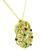 Round Cut Diamond Cabochon Precious Gemstone 18k Yellow Gold Pendant Necklace