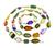 Estate 400.00ct Semi Precious Stone Gold Necklace 