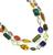 14k Yellow Gold Multi Color Semi Precious Stone Necklace
