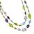 18k Yellow Gold Multi Color Stone Necklace