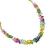 18k Gold Multi Color Gemstone Necklace