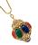 Multi Color Gemstone Yellow Gold Necklace