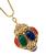 Multi Color Gemstone Yellow Gold Necklace