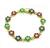 Estate 0.70ct Diamond Multi Color Precious Stone Gold Bracelet