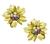 Estate 4.00ct Multi Color Sapphire Diamond Flower Earrings
