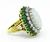 Opal diamond Emerald Gold Ring