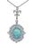 Estate Opal 0.40ct Diamond Pendant Necklace