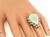 Vintage Pear Shape Opal Round Cut Diamond 14k White Gold Ring