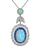 Estate 15.04ct Opal 4.15ct Sapphire 1.83ct Diamond Pendant Necklace