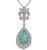 Estate 6.35ct Opal 1.53ct Diamond Pendant Necklace