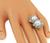 1950s Baguette Cut Diamond Pearl Platinum Ring