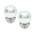 Estate 0.80ct Diamond Pearl Earrings