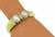 Round Cut Diamond Mabe Pearl 14k Yellow Gold Bangle