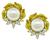 Estate Pearl Diamond Gold Earrings