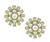Vintage Round Cut Diamond Pearl 18k Yellow Gold and Platinum Earrings