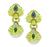 Estate 2.00ct Sapphire 0.50ct Emerald 0.20ct Diamond Pearl Earrings