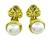Pearl Sapphire Diamond Emerald Dangling Earrings