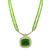 Estate 25.00ct Peridot 3.76ct Diamond Gold Necklace