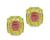 Estate 10.00ct Pink Tourmaline 1.50ct Diamond Gold Earrings