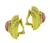 Diamond Pink Tourmaline Gold Earrings