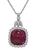 15.00ct Rubellite 1.00ct Round Cut Diamond Pendant Necklace