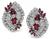 Estate 3.00ct Ruby 2.00ct Diamond Earrings