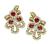 Estate 45.00ct Diamond 31.00ct AGL Certified Burma Ruby Gold Necklace Earrings and Ring Set