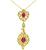 Estate 2.03ct Ruby 0.30ct Diamond Gold Pendant Necklace