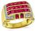 Estate 1.00ct Ruby 0.30ct Diamond Gold Ring