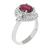 Ruby Diamond Platinum Ring