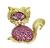 Ruby Diamond Cat Pin