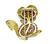 18k Gold Cat Pin