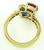 18k Gold Sapphire Ruby Diamond Ring