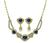 Estate 9.00ct Sapphire 7.00ct Diamond Heart Necklace and Earrings Set
