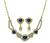 Estate 9.00ct Sapphire 7.00ct Diamond Heart Necklace and Earrings Set